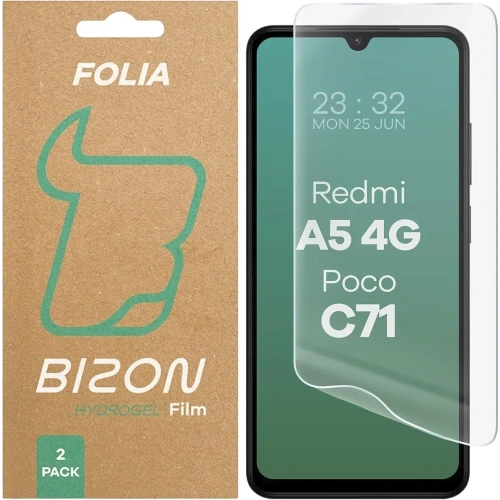 Kup Bizon Glass Hydrogel Front Xiaomi Redmi A5 4G / POCO C71 4G [2 PACHET] - BIZ9320 - {ean13} - Sklep Home Screen