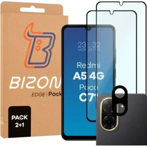 Kup Bizon Edge 2 csomag 2x edzett üveg + lencsevédő Xiaomi Redmi A5 4G / POCO C71 4G - BIZ9323 - {ean13} - Sklep Home Screen