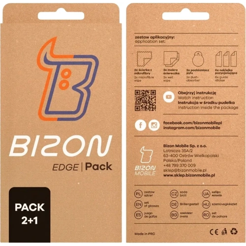 Kup Bizon Edge 2 Pachet 2x sticlă temperată + protecție lentilă Xiaomi Redmi A5 4G / POCO C71 4G - BIZ9323 - {ean13} - Sklep Home Screen