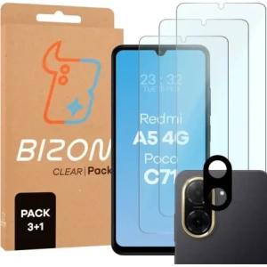 Kup Bizon Glas Klar 2er Pack 3x gehärtetes Glas + Linsenschutz für Xiaomi Redmi A5 4G / POCO C71 4G - BIZ9324 - {ean13} - Sklep Home Screen