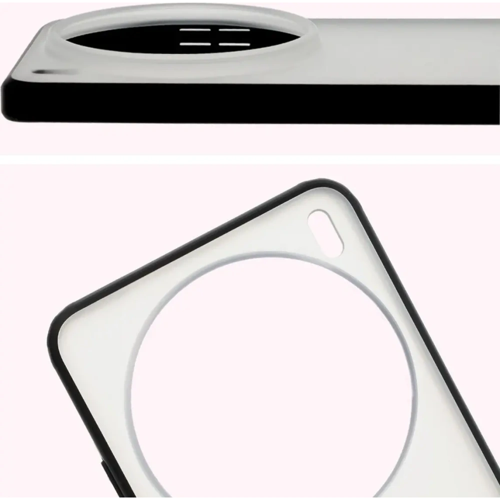 Etui Bizon Case Angelo do Vivo X200 Pro przydymione z czarną ramką