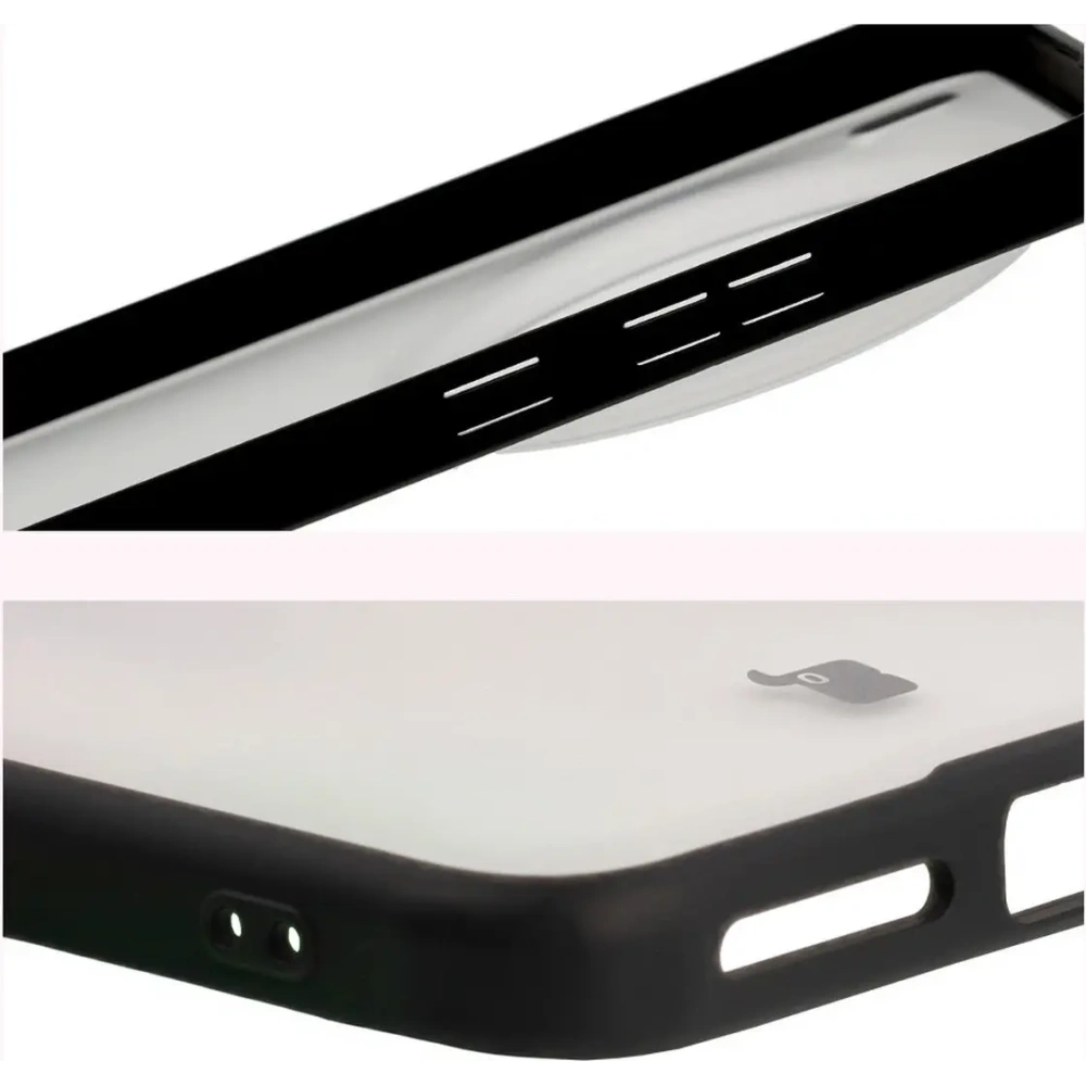 Etui Bizon Case Angelo do Vivo X200 Pro przydymione z czarną ramką