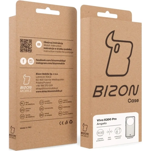 Kup Bizon Case Angelo Vivo X200 Pro kouřový s černým rámem - BIZ9325 - {ean13} - Sklep Home Screen