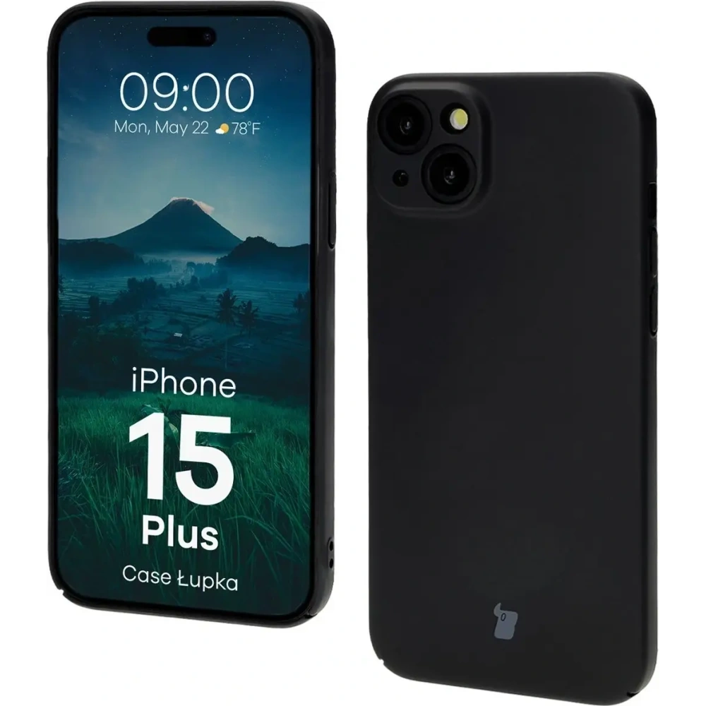 Etui Bizon Case Łupka do Apple iPhone 15 Plus czarne