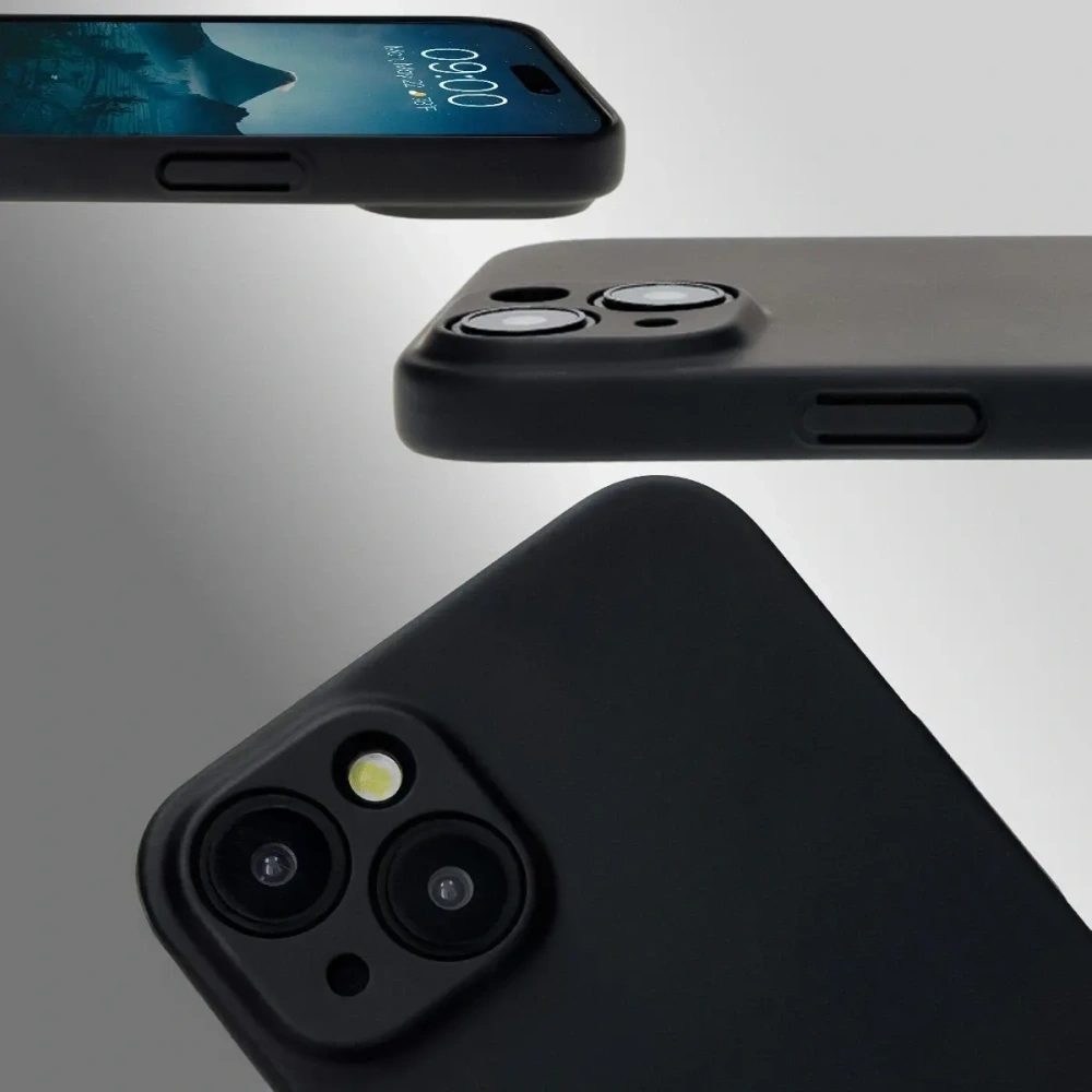 Etui Bizon Case Łupka do Apple iPhone 15 Plus czarne