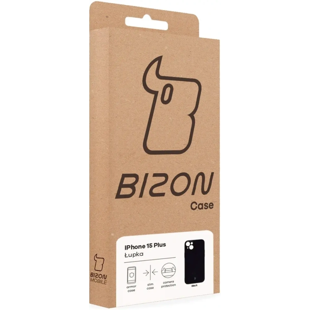Etui Bizon Case Łupka do Apple iPhone 15 Plus czarne
