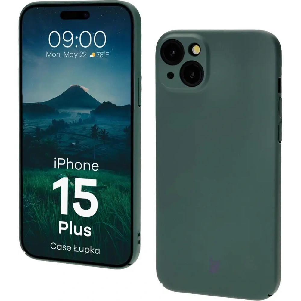 Etui Bizon Case Łupka do Apple iPhone 15 Plus zielone