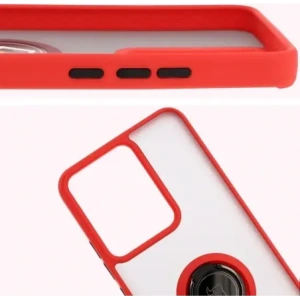 Kup Etui z uchwytem na palec Bizon Case Hybrid Ring do Realme 14 5G / 14T 5G przydymione z czerwoną ramką - BIZ9331 - {ean13} - Sklep Home Screen