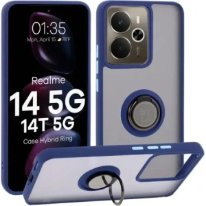 Buy Bizon Case Hybrid Ring Realme 14 5G / 14T 5G smoky with a navy blue frame - BIZ9332 - {ean13} - Home Screen Store Europe