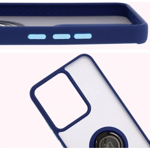 Buy Bizon Case Hybrid Ring Realme 14 5G / 14T 5G smoky with a navy blue frame - BIZ9332 - {ean13} - Home Screen Store Europe
