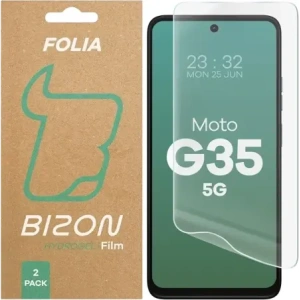 Buy Bizon Glass Hydrogel Front Motorola Moto G35 5G [2 PACK] - BIZ9333 - {ean13} - Home Screen Store Europe