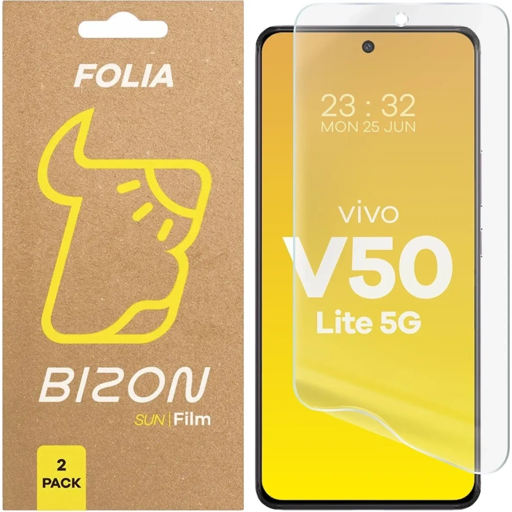 Folia matowa Bizon Glass Film Sun do Vivo V50 Lite 5G [2 PACK]