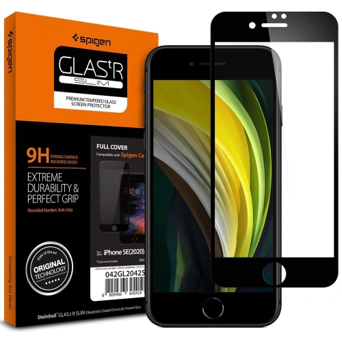 Kup Spigen Apple Gehärtetes Glas GLAS.tR Slim iPhone SE 2022/SE 2020/8/7 Schwarz - SPN1145BLK - {ean13} - Sklep Home Screen