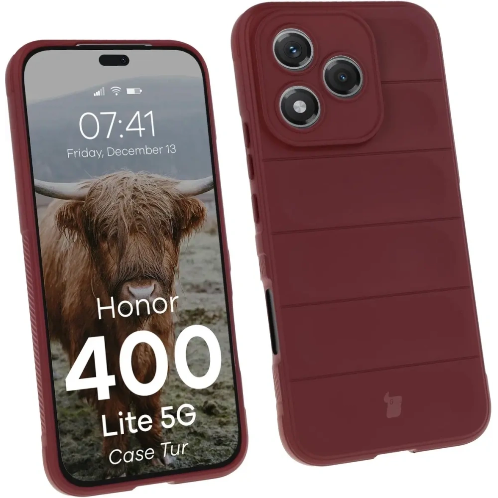 Pancerne etui Bizon Case Tur do Honor 400 Lite 5G burgundowe