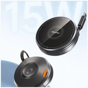 Kup AWEI W27 15W 3 az 1-ben indukciós töltő MagSafe telefonhoz, órához USB-C gyorstöltő kábellel fekete - AWEI253 - {ean13} - Sklep Home Screen
