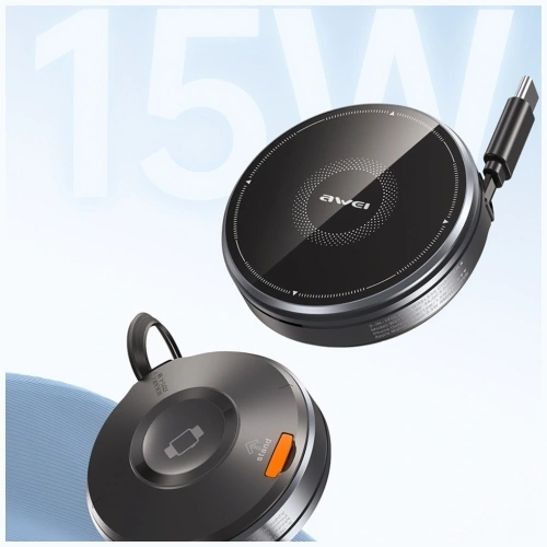 Kup Ładowarka indukcyjna 3w1 AWEI W27 15W MagSafe do telefonu, zegarka z kablem USB-C Fast Charging czarny - AWEI253 - {ean13} - Sklep Home Screen