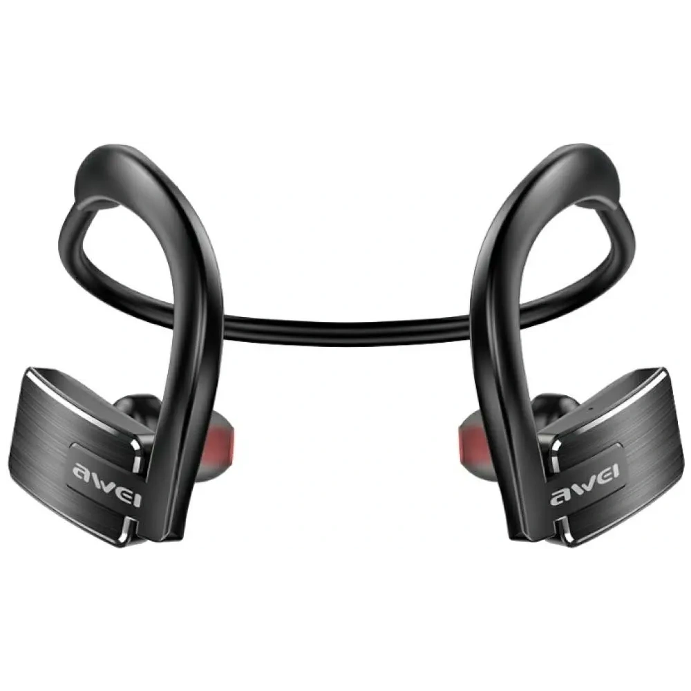 Bezprzewodowe słuchawki dokanałowe AWEI E1BL Bluetooth 5.3 sportowe czarny