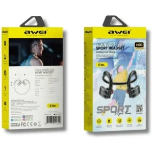 Buy AWEI E1BL Wireless In-Ear Headphones Bluetooth 5.3 Sports Black - AWEI254 - {ean13} - Home Screen Store Europe
