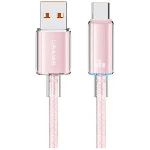 Kup USAMS Cloud Series US-SJ658 USB-A / USB-C Kábel 6A 12m rózsaszín - USA1263 - {ean13} - Sklep Home Screen