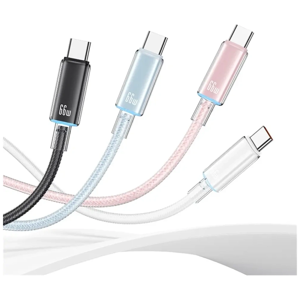 Kabel USB-A / USB-C USAMS Cloud Series US-SJ658 6A 12m różowy
