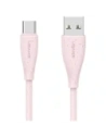 USAMS Zöld Sorozat SJ714 USB-A / USB-C Kábel 18W 3A 1m rózsaszín