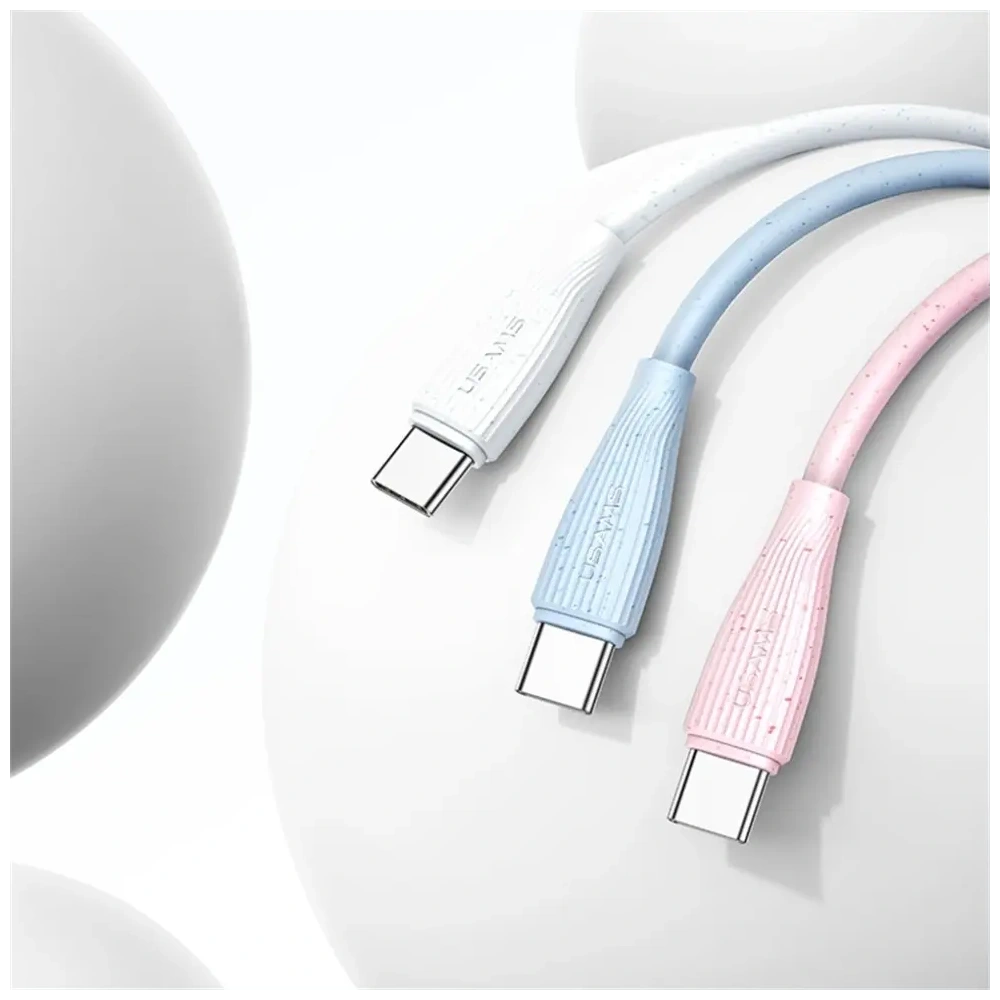 Kabel USB-A / USB-C USAMS Green Series SJ714 18W 3A 1m różowy