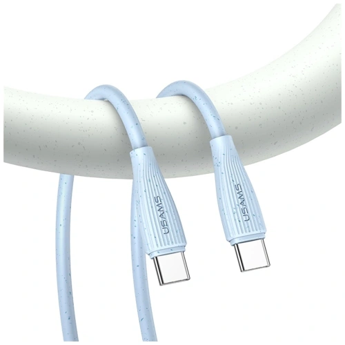 Kabel USB-C / USB-C USAMS Green Series SJ716 60W 1m biały