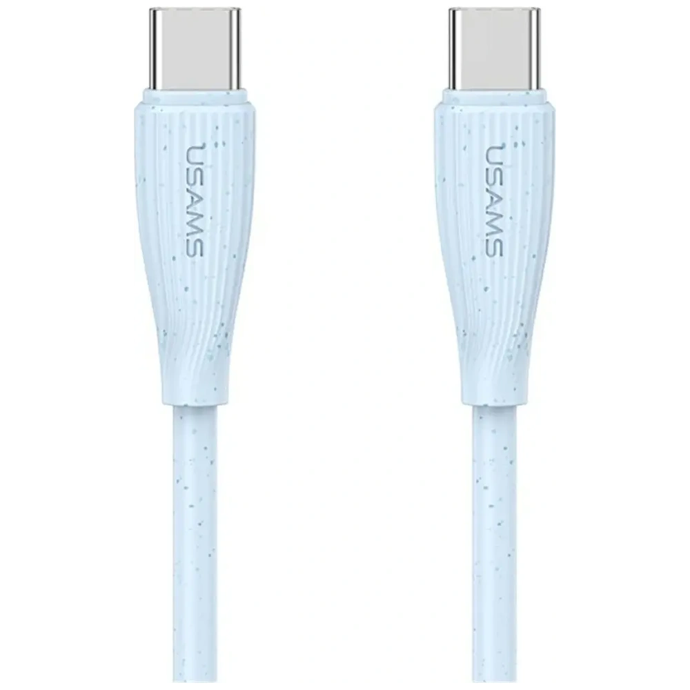 Kabel USB-C / USB-C USAMS Green Series SJ716 60W 1m niebieski