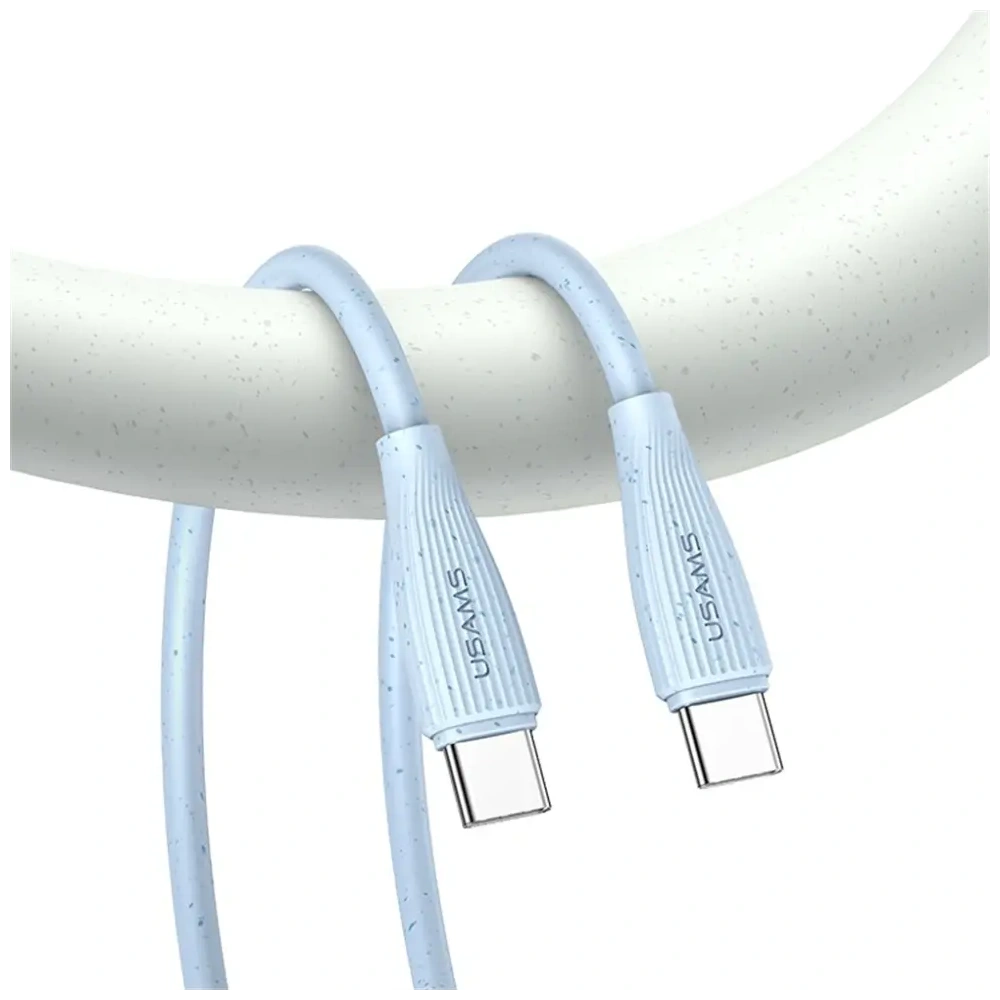 Kabel USB-C / USB-C USAMS Green Series SJ716 60W 1m niebieski