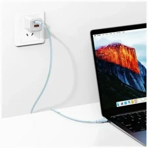 Kabel USB-C / USB-C USAMS Green Series SJ716 60W 1m niebieski