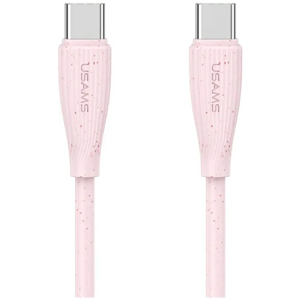 Kabel USB-C / USB-C USAMS Green Series SJ716 60W 1m różowy