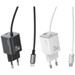 Buy USAMS JC Series CC261 20W GaN Mini Fast Charger 2xUSB-C white - USA1270 - {ean13} - Home Screen Store Europe