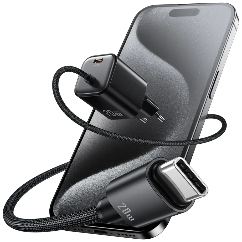 Ładowarka sieciowa USAMS JC Series CC261 20W GaN Mini Fast Charger 2xUSB-C biały