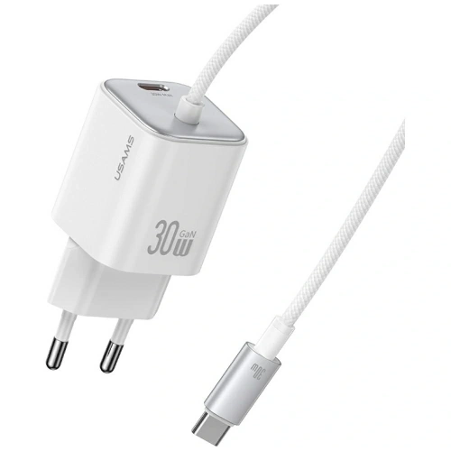 Kup Încărcător de perete USAMS JC Series CC264 30W GaN Mini Fast Charge 2xUSB-C Alb - USA1272 - {ean13} - Sklep Home Screen
