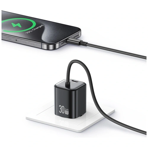 Kup Încărcător rapid mini USAMS JC Series CC264 30W GaN 2xUSB-C negru - USA1273 - {ean13} - Sklep Home Screen
