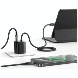Buy USAMS JC Series CC264 30W GaN Mini Fast Charger 2xUSB-C black - USA1273 - {ean13} - Home Screen Store Europe