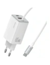 Încărcător rapid USAMS JC Series CC266 65W GaN USB-A, 2xUSB-C alb