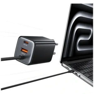 Buy USAMS JC Series CC266 65W GaN Fast Charger USB-A, 2xUSB-C white - USA1274 - {ean13} - Home Screen Store Europe