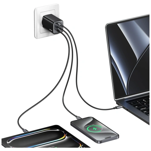 Kup Încărcător rapid USAMS JC Series CC266 65W GaN USB-A, 2xUSB-C alb - USA1274 - {ean13} - Sklep Home Screen