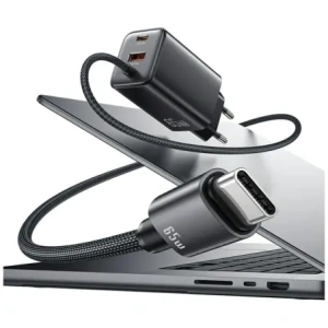 Kup Ładowarka sieciowa USAMS JC Series CC266 65W GaN Fast Charger USB-A, 2xUSB-C czarny - USA1275 - {ean13} - Sklep Home Screen