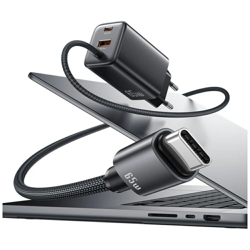Kup Încărcător rapid USAMS JC Series CC266 65W GaN USB-A, 2xUSB-C negru - USA1275 - {ean13} - Sklep Home Screen