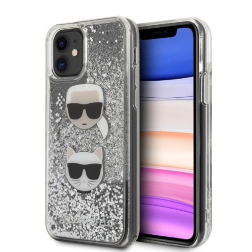 Kup Etui Karl Lagerfeld KLHCN61KCGLSL Apple iPhone 11 hardcase srebrny/silver Glitter Karl&Choupette - KLD296GLT - {ean13} - Sklep Home Screen