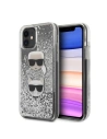 Etui Karl Lagerfeld KLHCN61KCGLSL Apple iPhone 11 hardcase srebrny/silver Glitter Karl&Choupette