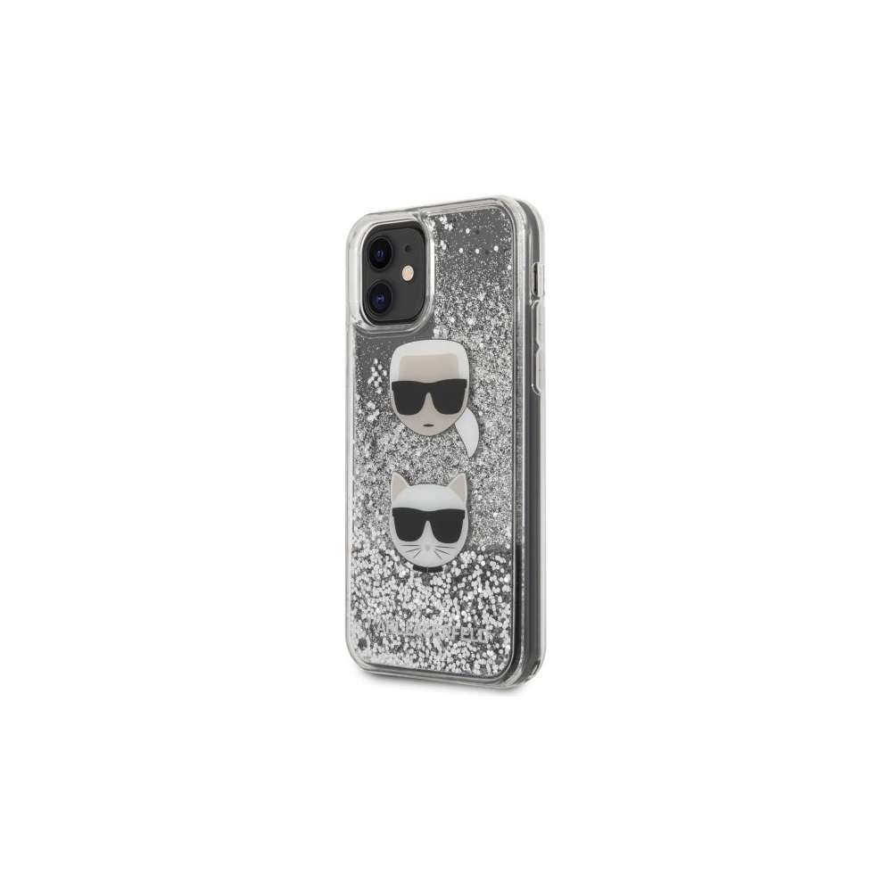 Etui Karl Lagerfeld KLHCN61KCGLSL Apple iPhone 11 hardcase srebrny/silver Glitter Karl&Choupette