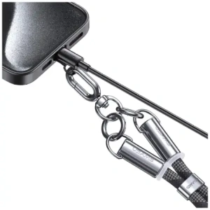 Kup USAMS SJ746 lanyard pentru telefon cu cablu de încărcare USB-C / Lightning 30W 1.2m albastru - USA1283 - {ean13} - Sklep Home Screen