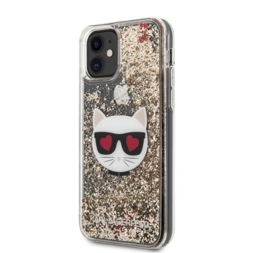 Kup Etui Karl Lagerfeld KLHCN61LCGLGO Apple iPhone 11 hardcase auriu/gold Glitter Choupette - KLD297GLT - {ean13} - Sklep Home Screen