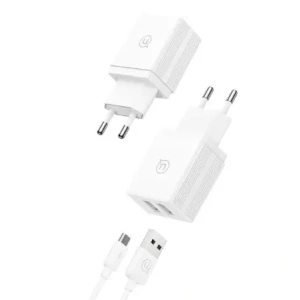 Kup USAMS Netzteil 2xUSB-A + Micro/USB-A Kabel Schnelles Laden weiß/weiße Serie HC HCXLTZ02 - USA1286 - {ean13} - Sklep Home Screen
