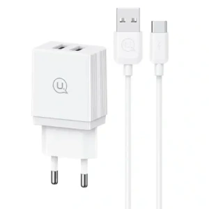 Kup USAMS Netzladegerät 2xUSB-A + USB-C/USB-A Schnelllade-Kabel weiß/white series HC HCXLTZ03 - USA1287 - {ean13} - Sklep Home Screen