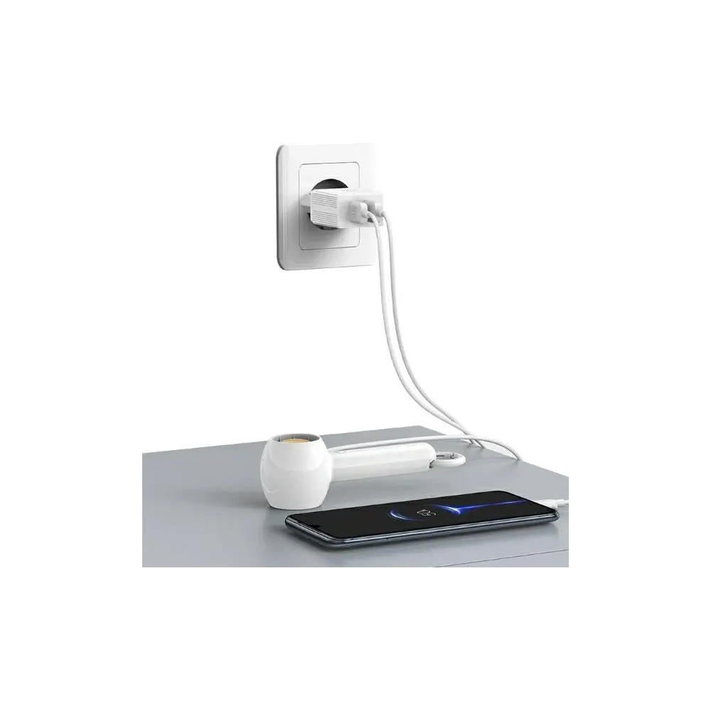 Ładowarka Sieciowa USAMS 2xUSB-A + kabel USB-C/USB-A Fast Charging biała HC HCXLTZ03