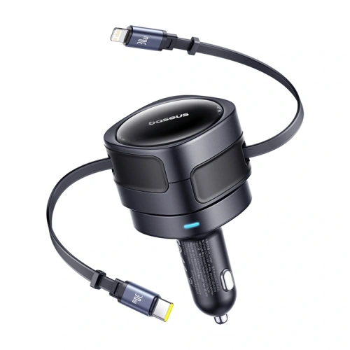 Kup Baseus Enjoyment Max Auto Nabíječka s USB-C, Lightning Kabelem 60W Černá - BSU8968 - {ean13} - Sklep Home Screen
